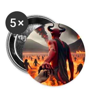 Suivez-moi jusqu’à l’abîme - Pacte du Diable Infernal #15 - Lot de 5 grands badges (56 mm) - blanc - Devant