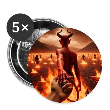 Folgt mir in den Abgrund - Infernal Devil's Pact #09 - Buttons groß 56 mm (5er Pack) - Weiß - Vorne