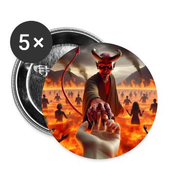 Follow Me to the Abyss - Infernal Devil's Pact #16 - Buttons large 2.2''/56 mm (5-pack) - white - Front