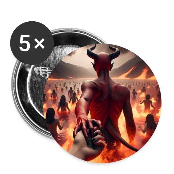 Follow Me to the Abyss - Infernal Devil's Pact #12 - Buttons large 2.2''/56 mm (5-pack) - white - Front