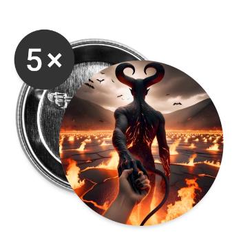 Folge mir in den Abgrund - Infernal Devil's Pact #06 - Buttons groß 56 mm (5er Pack) - Weiß - Vorne
