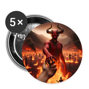Follow Me to the Abyss - Infernal Devil's Pact #17 - Buttons large 2.2''/56 mm (5-pack) - white - Front