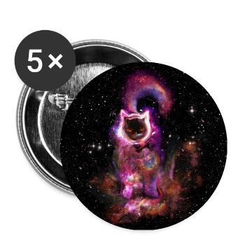 Le trou noir connu sous le nom de votre chat - Lot de 5 grands badges (56 mm) - blanc - Devant