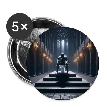 Fart Souls – Hollow Knight auf Porzellanthron #06 - Buttons groß 56 mm (5er Pack) - Weiß - Vorne
