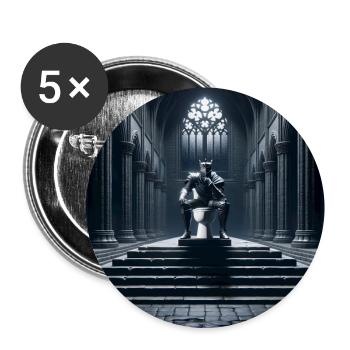 Fart Souls – Hollow Knight auf Porzellanthron #10 - Buttons groß 56 mm (5er Pack) - Weiß - Vorne