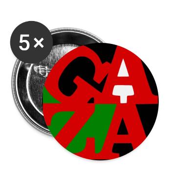 Gaza poster - Buttons groß 56 mm (5er Pack) - Weiß - Vorne
