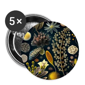 Meerespflanzen - Buttons groß 56 mm (5er Pack) - Weiß - Vorne