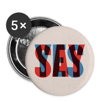 Dites oui - Lot de 5 grands badges (56 mm) - blanc - Devant