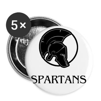 SPARTANS - Buttons groß 56 mm (5er Pack) - Weiß - Vorne