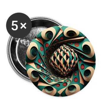 Geometrische Harmonie - Buttons groß 56 mm (5er Pack) - Weiß - Vorne