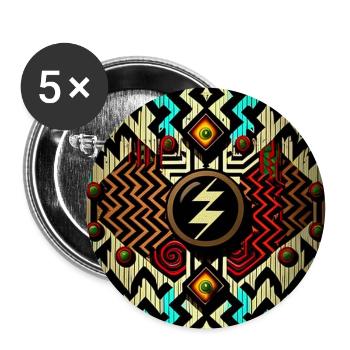 Elektrische Verzierungen - Buttons groß 56 mm (5er Pack) - Weiß - Vorne