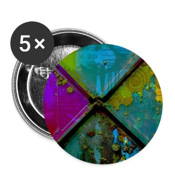 abstract colorful rusty background - Buttons large 2.2''/56 mm (5-pack) - white - Front