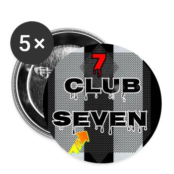CLUB SEVEN 7 - Buttons groß 56 mm (5er Pack) - Weiß - Vorne