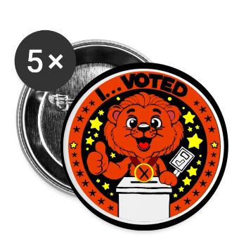 Je... Voté - Lot de 5 grands badges (56 mm) - blanc - Devant