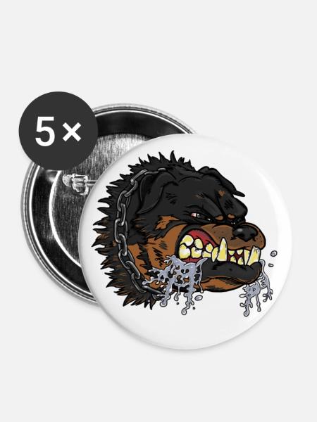 Good Boy - Buttons large 2.2''/56 mm (5-pack) - white