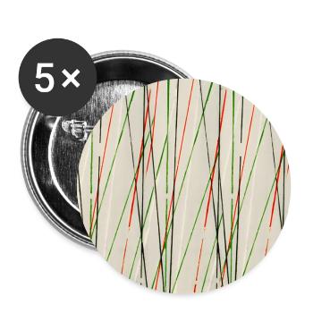 Colorful Japanese Print Pattern Wallpaper - Buttons large 2.2''/56 mm (5-pack) - white - Front