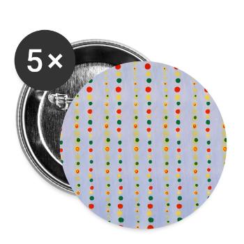 Colorful Japanese Woodblock Print Shima Shima - Buttons large 2.2''/56 mm (5-pack) - white - Front