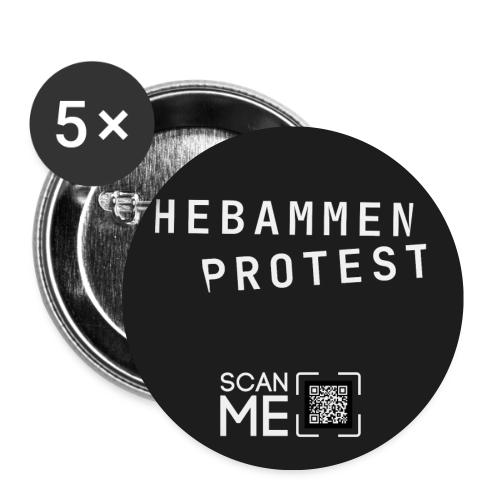 STICKER SCHWARZ, BUTTON SCHWARZ - Buttons groß 56 mm (5er Pack)