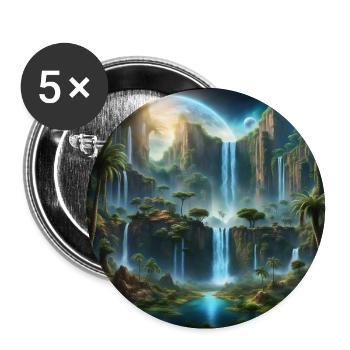Future Paradise - Buttons groß 56 mm (5er Pack) - Weiß - Vorne
