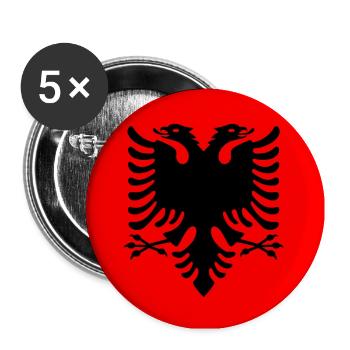 Albania - albania - Buttons large 2.2''/56 mm (5-pack) - white - Front