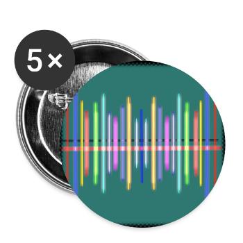 Music lines - Buttons large 2.2''/56 mm (5-pack) - white - Front