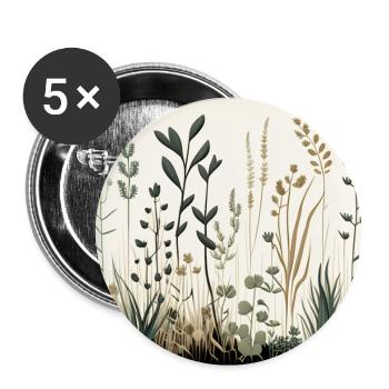 Meadow Mingle - Buttons groß 56 mm (5er Pack) - Weiß - Vorne