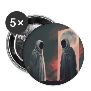 Ätherische Reflexion - Buttons groß 56 mm (5er Pack) - Weiß - Vorne