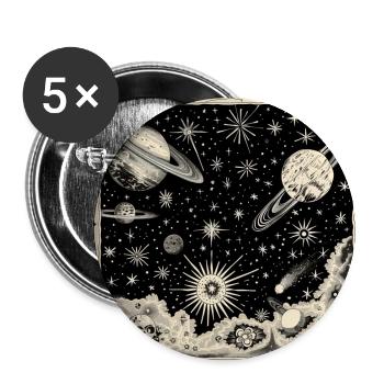 Mortalité cosmique - Lot de 5 grands badges (56 mm) - blanc - Devant