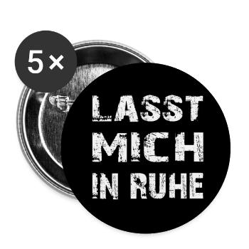 Lass mich in Ruhe - Buttons groß 56 mm (5er Pack) - Weiß - Vorne
