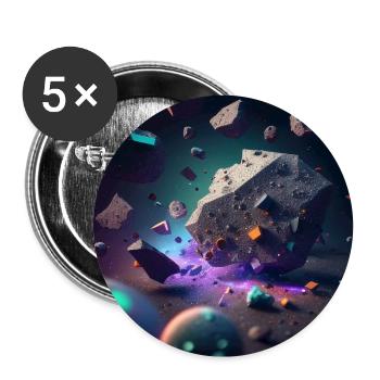 Weltraumschrott - Buttons groß 56 mm (5er Pack) - Weiß - Vorne