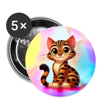 Bengal 7 - Buttons large 2.2''/56 mm (5-pack) - white - Front