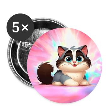 ragdoll 4 - Buttons large 2.2''/56 mm (5-pack) - white - Front