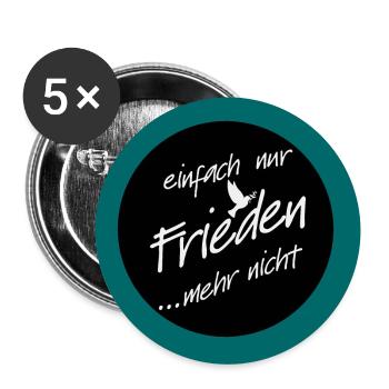 Einfach nur Frieden für alle - Buttons groß 56 mm (5er Pack) - Weiß - Vorne