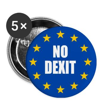 Pas de sortie - Lot de 5 grands badges (56 mm) - blanc - Devant