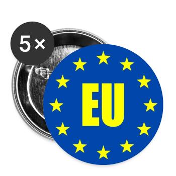 UE - Europe - Lot de 5 grands badges (56 mm) - blanc - Devant
