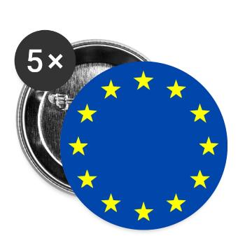 Europa flagge - Buttons groß 56 mm (5er Pack) - Weiß - Vorne