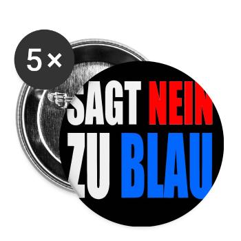 dit non au bleu - Lot de 5 grands badges (56 mm) - blanc - Devant