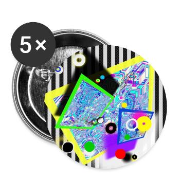 Une vie colorée - Lot de 5 grands badges (56 mm) - blanc - Devant