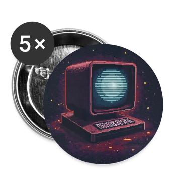 Pixel computer - Buttons large 2.2''/56 mm (5-pack) - white - Front