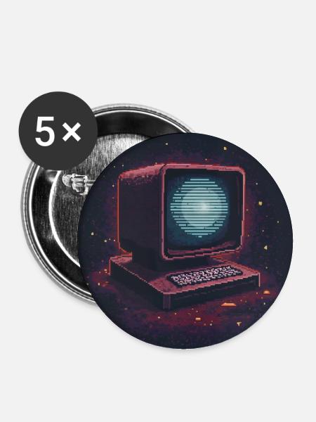 Pixel computer - Buttons large 2.2''/56 mm (5-pack) - white