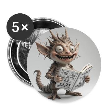 GolaGola - Buttons groß 56 mm (5er Pack) - Weiß - Vorne