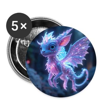 Laulana - Buttons groß 56 mm (5er Pack) - Weiß - Vorne