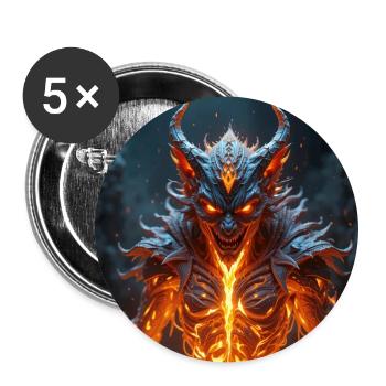Hölluricus - Buttons groß 56 mm (5er Pack) - Weiß - Vorne