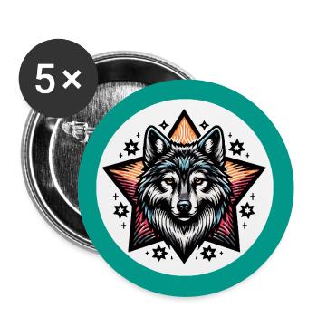 Experience the wilderness and feel freedom - Buttons large 2.2''/56 mm (5-pack) - white - Front