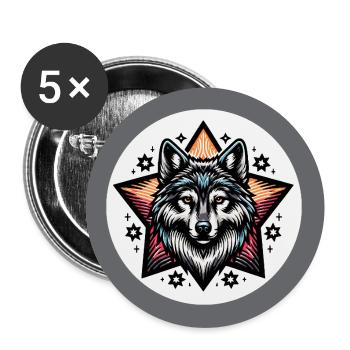 Découvrez la nature sauvage et ressentez la liberté - Lot de 5 grands badges (56 mm) - blanc - Devant