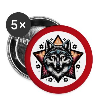 Experience the wilderness and feel freedom - Buttons large 2.2''/56 mm (5-pack) - white - Front