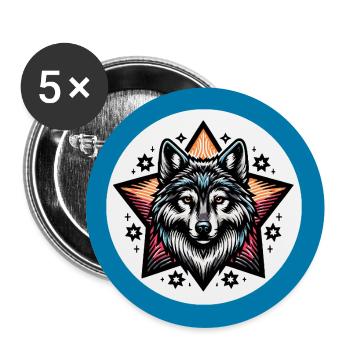 Experience the wilderness and feel freedom - Buttons large 2.2''/56 mm (5-pack) - white - Front