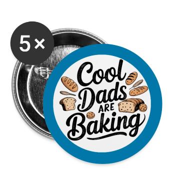Cool dads bake bread. Cool baker design - Buttons large 2.2''/56 mm (5-pack) - white - Front