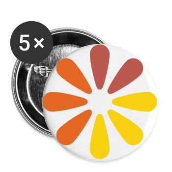 ajax loader - Buttons groß 56 mm (5er Pack) - Weiß - Vorne