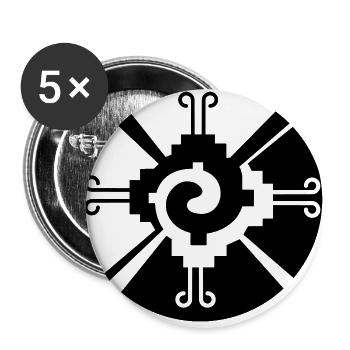 "Galactic Butterfly" / "Hunab Ku" - Buttons groß 56 mm (5er Pack) - Weiß - Vorne